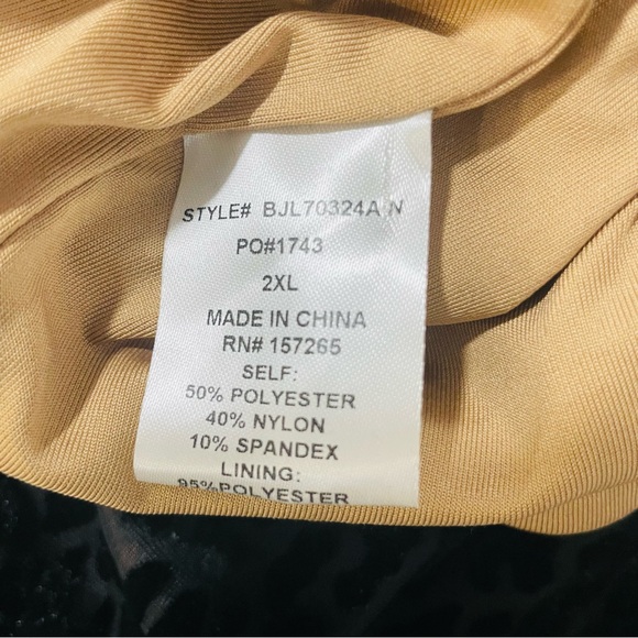 JLUXLABEL Gray & Black Leopard Burnout Velvet Wide Leg Pants Womens Size 2XL - Picture 7 of 11